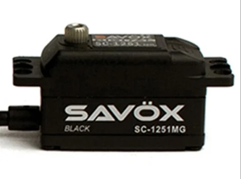 Savox SC1251MG Low Profile Metal Gear Black Edition Servo - 9.0Kg/cm - 0.09 Sec — image 2 of 3