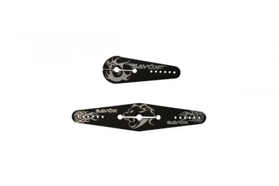 Savox 25T Futaba Fitment Aluminium Servo Horns - Large Double + Single (1 Each) — image 1 of 2