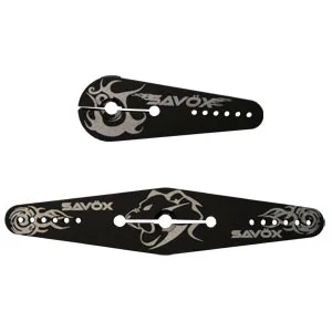 Savox 25T Futaba Fitment Aluminium Servo Horns - Large Double + Single (1 Each)