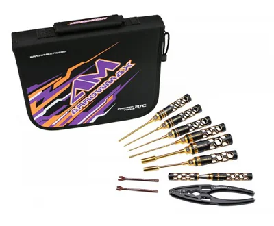 ArrowMax Tool Set - 1:10 Elect Touring Cars + Tool Bag - Black Golden — image 1 of 2