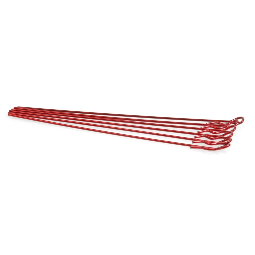 Extra Long Body Clips 1:10 Size - Pack Of 6 - Metallic Red