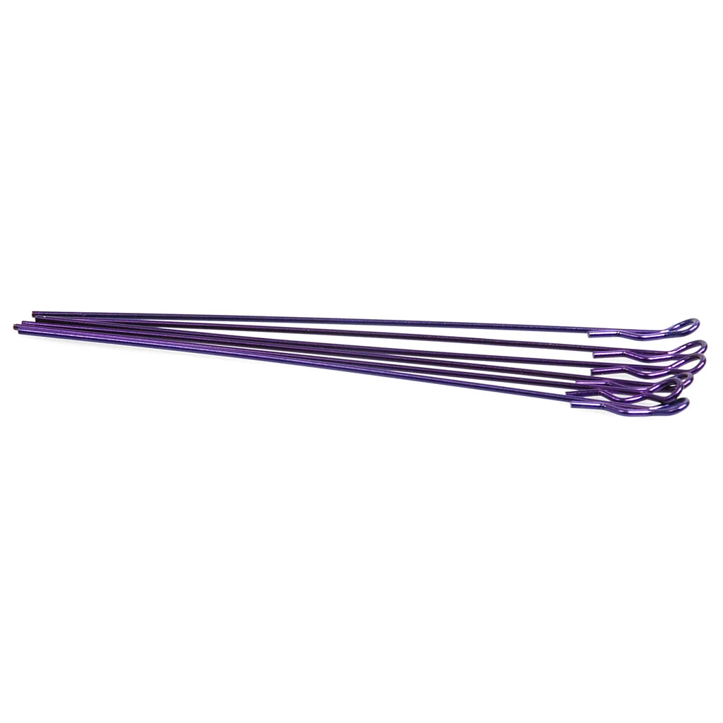 Extra Long Body Clips 1:10 Size - Pack Of 6 - Metallic Purple
