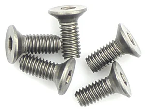 Titanium Countersunk Hex Screws M4 x 10 (10)