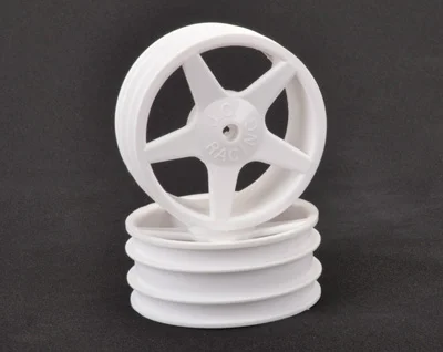 JConcepts 2.2 5 Spoke Front White Wheels - CAT XLS - 8mm Castle Fitting (2) — image 1 of 2
