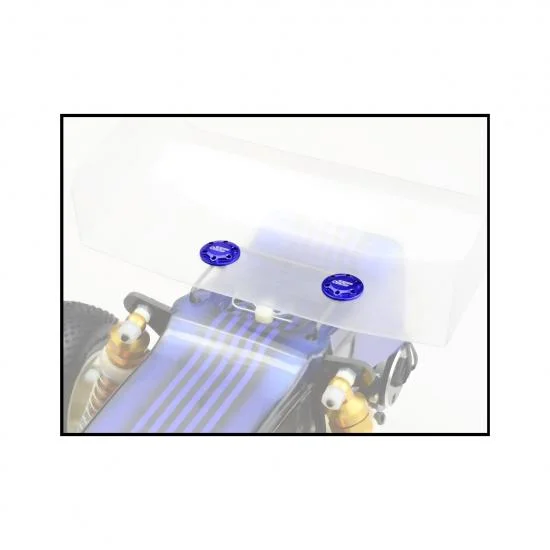 JConcepts-RC10 Finnisher Wing Buttons-Blue — image 2 of 2