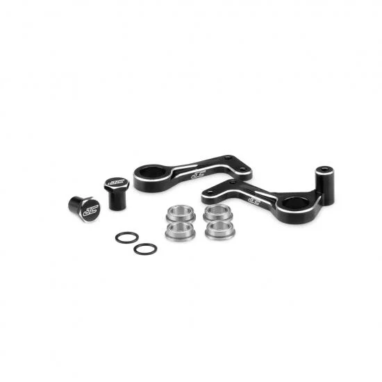 RC10T Aluminium Steering Bellcranks- Black — image 1 of 2