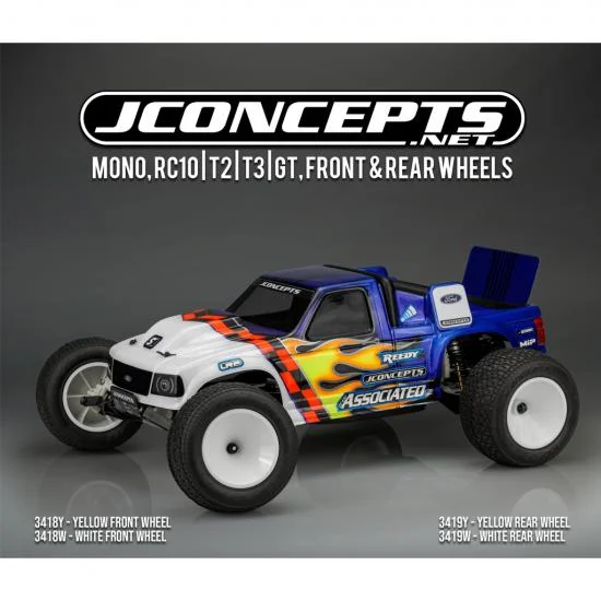 Mono Rear Wheel-RC10T,T2,T3,GT(3/16 Axle)Ylw-(4) — image 2 of 2