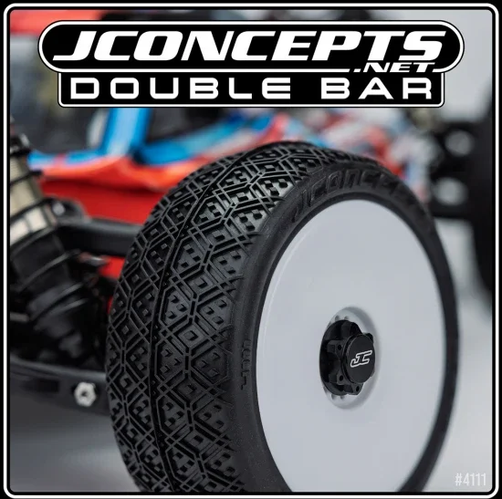 J Concepts Double Bar - Green (Fits 83mm 1:8 Buggy Wheel) — image 3 of 3