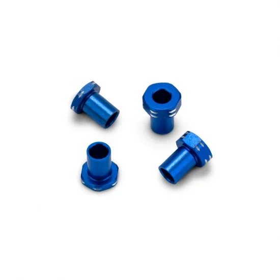 J Concepts RC10B7 Aluminium Caster Hat Bushings, 4pc - Blue — image 1 of 2