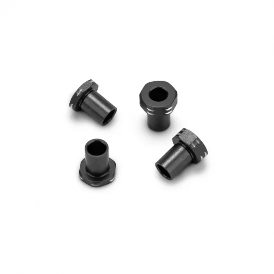 J Concepts RC10B7 Aluminium Caster Hat Bushings, 4pc - Black — image 1 of 2