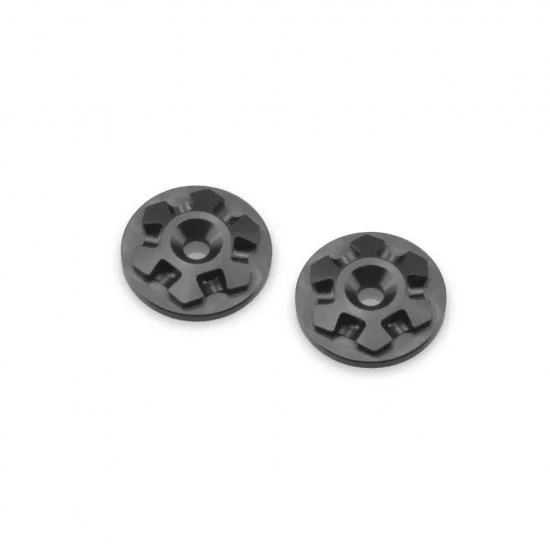 RM2 Clover Large Flange 1:8 Wing Butt-Black 2pc — image 1 of 2