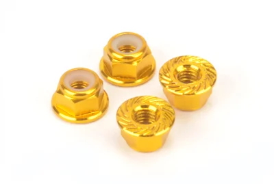 M4 Alloy Serrated Nyloc Nuts - Gold (4) — image 1 of 2