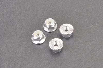 M4 Alloy Serrated Nyloc Nuts - Silver (4) — image 1 of 2