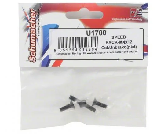 Speed Pack M4x12 Countersunk Hi Tensile (4) &mdash; image 3 of 3