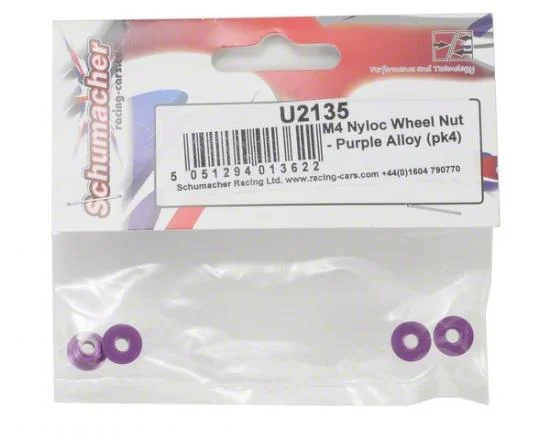 M4 Nylock Flanged Wheel Nut - Purple Alloy (4) — image 3 of 3