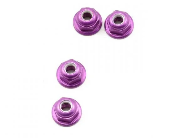 M4 Nylock Flanged Wheel Nut - Purple Alloy (4) — image 2 of 3