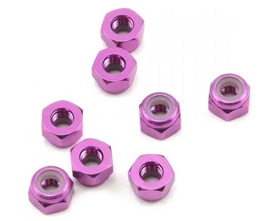 M3 Nylock Nut - Purple Alloy (8) — image 2 of 3