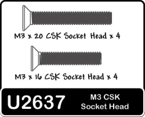 Schumacher Speed Pack - Hex M3X16+20+25mm Countersunk — image 2 of 2