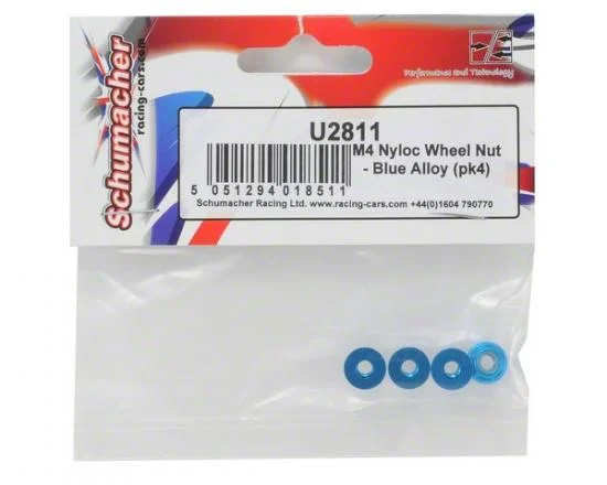 M4 Nylock Flanged Wheel Nut - Blue Alloy (4) — image 3 of 3