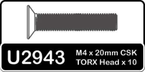 Speed Pack - Torx M4x20 Countersunk — image 2 of 2
