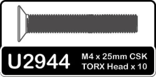 Speed Pack - Torx M4x25 Countersunk — image 2 of 2