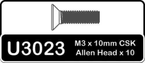 Speed Pack - M3x10 Countersunk Allen Hi Tensile (6) — image 2 of 2