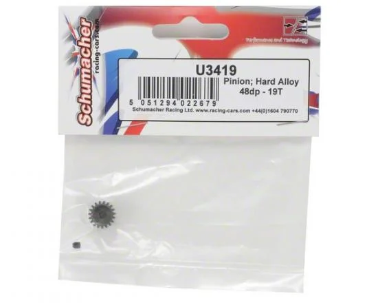 Schumacher Hard Alloy 48DP Pinion - 19T &mdash; image 3 of 3