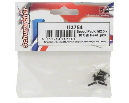 Schumacher Speed Pack - M2.5X10 Countersunk Head (8) &mdash; image 3 of 3