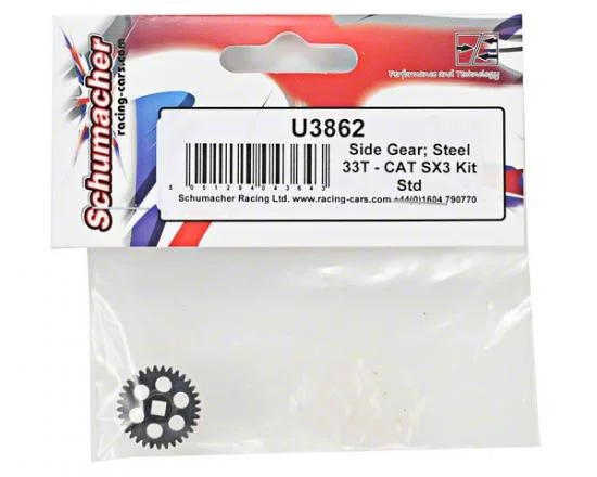 Side Gear; Steel 33T - CAT SX3 Kit Std — image 3 of 3