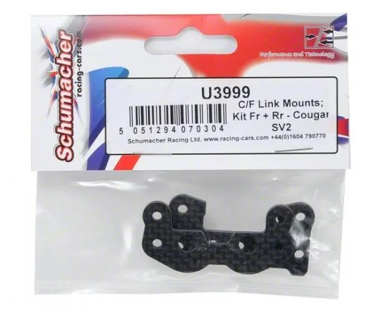 Carbon Fibre Link Mounts; Kit Fr + Rr - Cougar SV2 — image 3 of 3