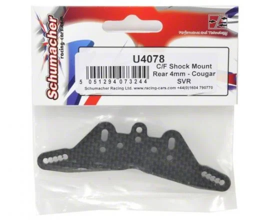 Carbon Fibre Shock Mount Rear 4mm - Cougar SVR — image 3 of 3
