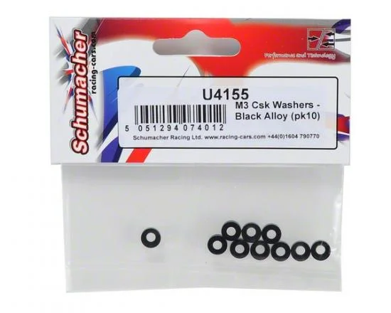 M3 Countersunk Washers - Black Alloy (10) &mdash; image 3 of 3