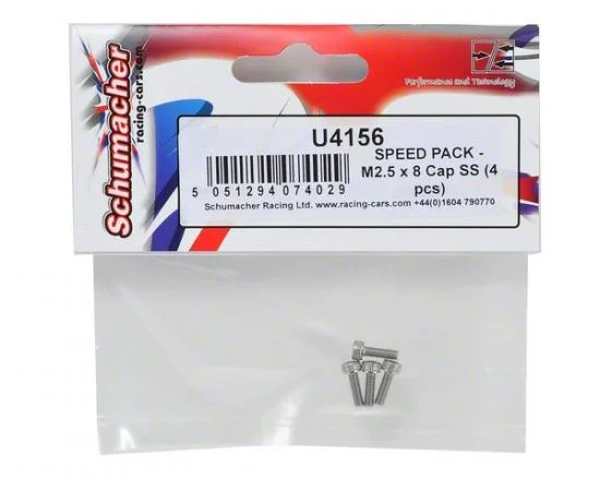 Schumacher Speed Pack - M2.5 x 8 Cap SS (4 pcs) — image 3 of 3