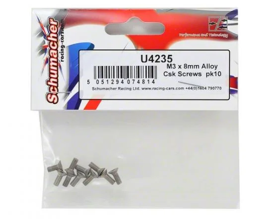 M3 x 8mm Alloy Countersunk Screws (10) — image 3 of 3