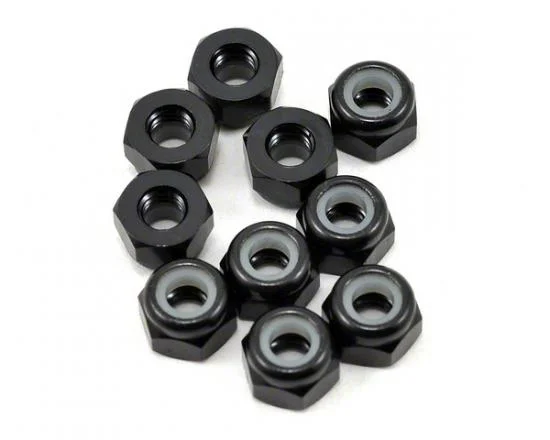 Schumacher Speed Pack - M3 Alloy Nyloc Nuts - Black (10) &mdash; image 2 of 3