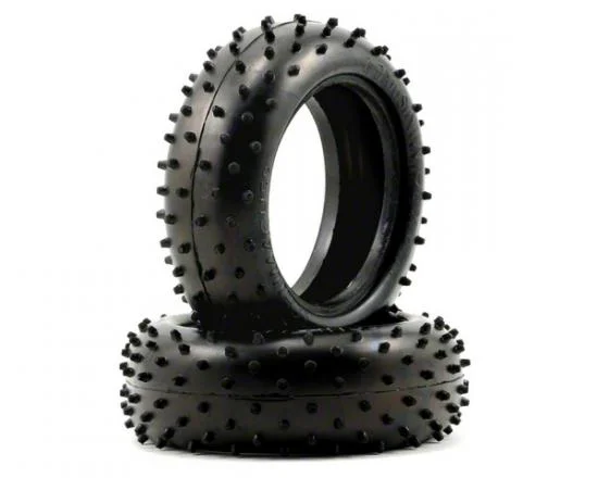 Schumacher Mini Spike 2 4WD Front Buggy Tyres - Green - 1 Pair — image 2 of 4