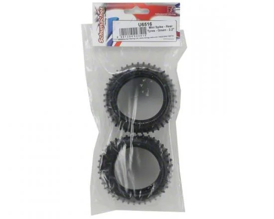Schumacher Mini Spike 2 Rear Buggy Tyres - Green - 1 Pair — image 3 of 4