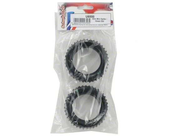 Schumacher Mini Spike Standard Slim Front Buggy Tyres - Green - 1 Pair &mdash; image 3 of 4