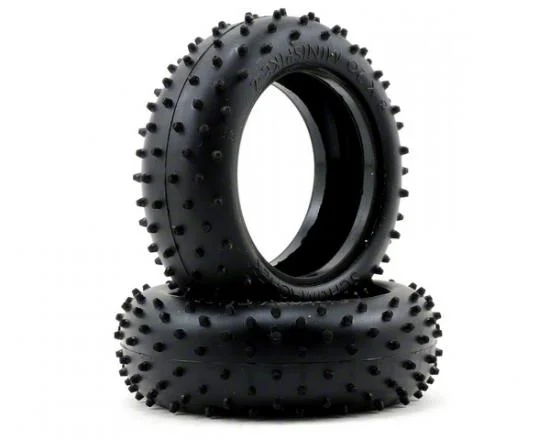 Schumacher Mini Spike 2 Front Buggy Tyres - Yellow - 1 Pair &mdash; image 2 of 4