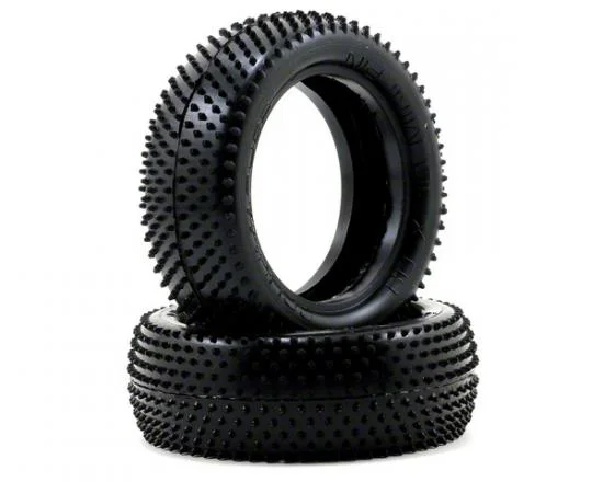 Schumacher Mini Pin Front Buggy Tyres - Yellow - 1 Pair — image 2 of 3