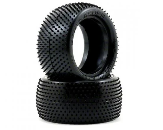 Schumacher Mini Pin Rear Buggy Tyres - Yellow - 1 Pair — image 2 of 4