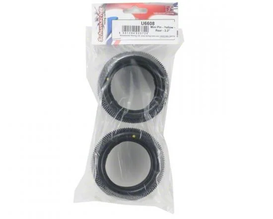 Schumacher Mini Pin Rear Buggy Tyres - Yellow - 1 Pair — image 3 of 4