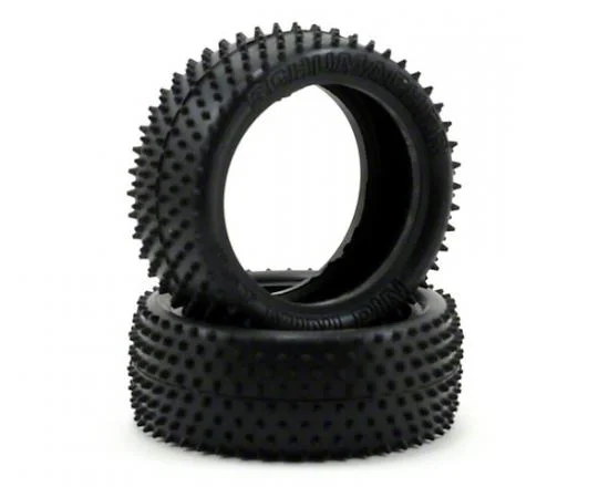 Schumacher Yellow Mini Pin Touring Car Tyres - 24/25mm Width - Pair — image 2 of 4