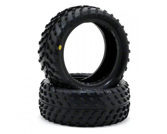 Schumacher Yellow SST Rally Touring Car Tyres - 24/25mm Width - Pair — image 2 of 4
