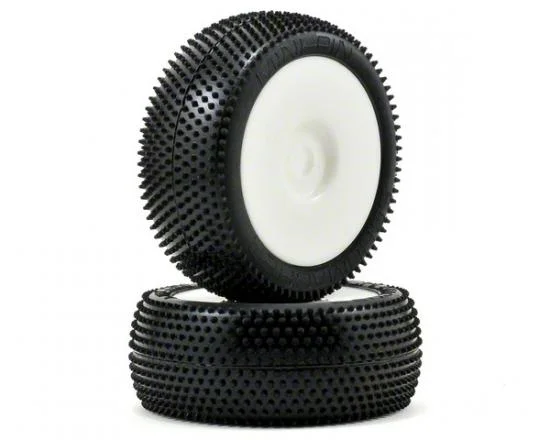 Schumacher Yellow Mini Pin 1:8 Pre Mounted Tyres - 1 Pair — image 2 of 4