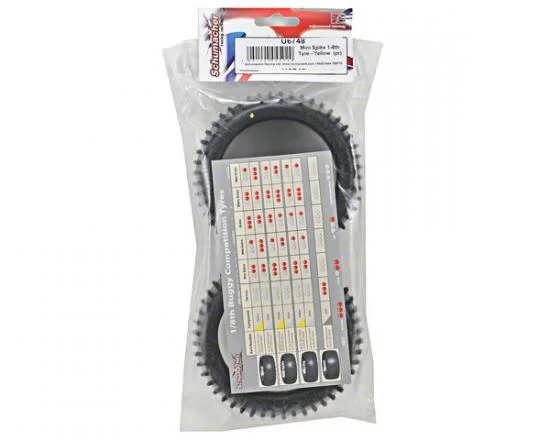 Schumacher Yellow Mini Spike 1:8 Buggy Tyres - 1 Pair — image 3 of 4