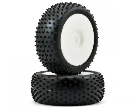 Schumacher Yellow Mini Spike 1:8 Pre Mounted Tyres - 1 Pair — image 2 of 4
