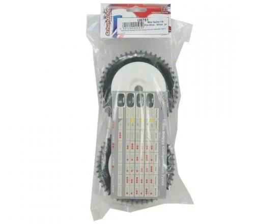 Schumacher Silver Mini Spike 1:8 Pre Mounted Tyres - 1 Pair — image 3 of 4