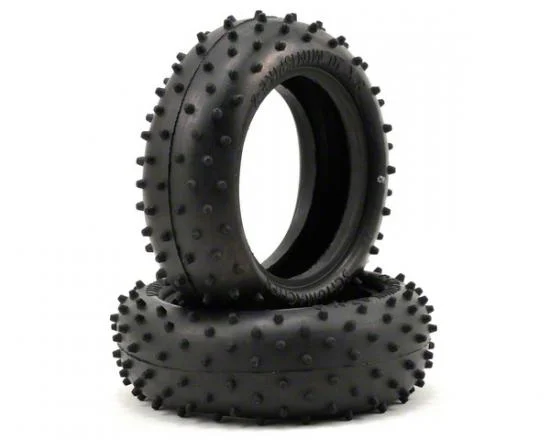 Schumacher Mini Spike 2 Front Buggy Tyres - Silver - 1 Pair &mdash; image 2 of 4