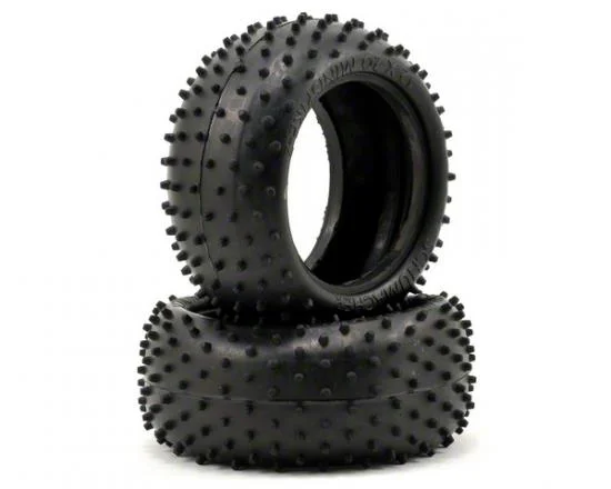 Schumacher Mini Spike 2 Rear Buggy Tyres - Silver - 1 Pair — image 2 of 3